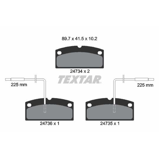 2473401 - Brake Pad Set, disc brake 