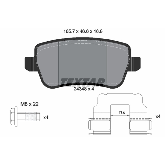 2434801 - Brake Pad Set, disc brake 