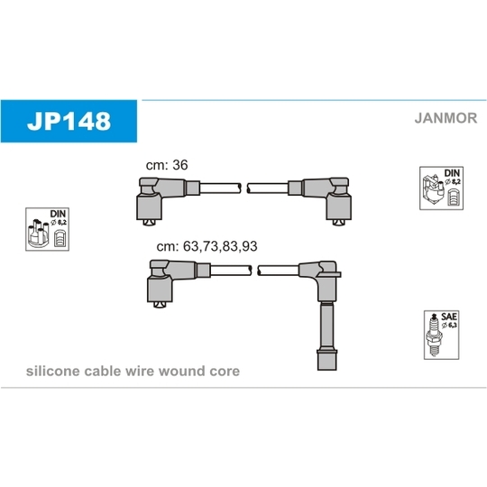 JP148 - Tändkabelsats 