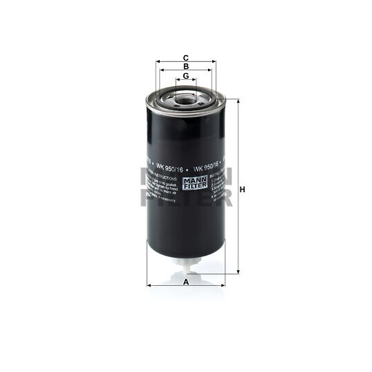WK 950/16 x - Fuel filter 
