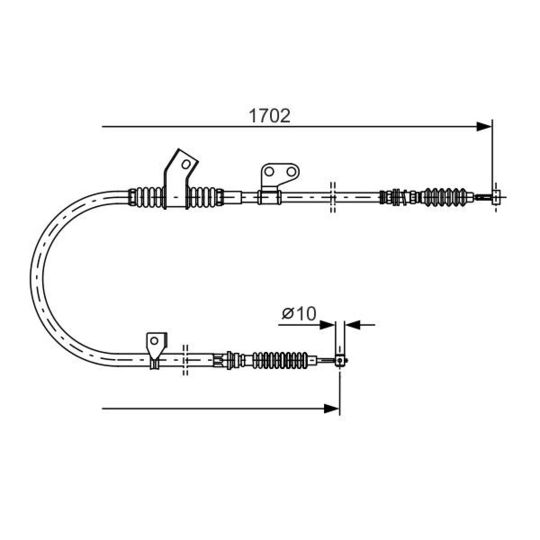 1 987 477 747 - Cable, parking brake 