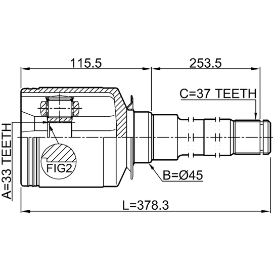 1611-164SRH - Joint, drive shaft 