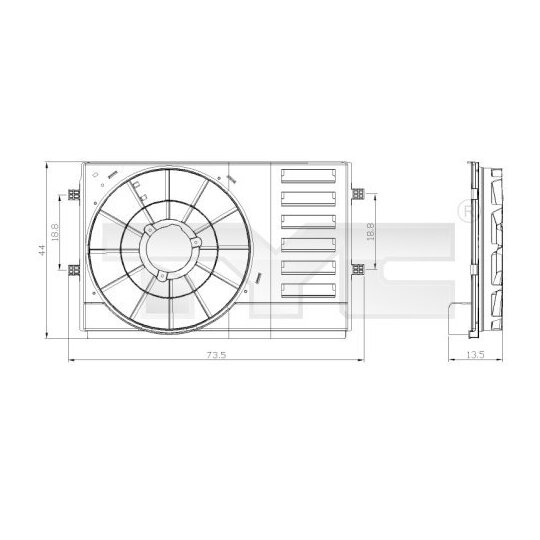 837-0034-1 - Support, cooling fan 