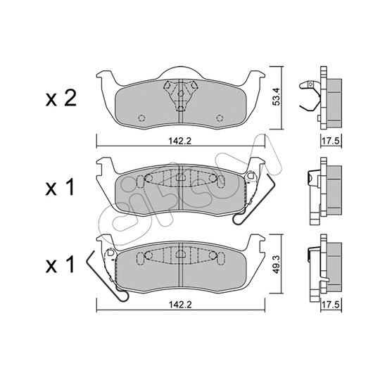 822-720-0 - Brake Pad Set, disc brake 