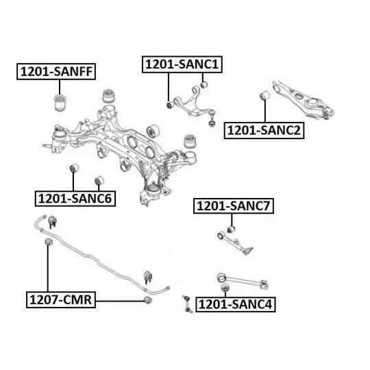 1201-SANC6 - Control Arm-/Trailing Arm Bush 
