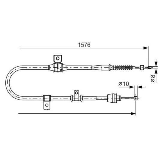 1 987 482 270 - Cable, parking brake 