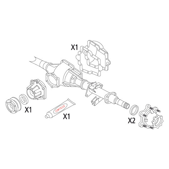 19536274 - Packningssats, differential 