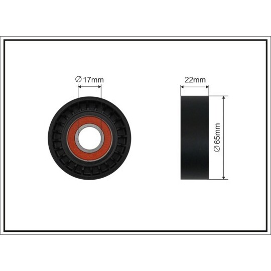 382-00 - Tensioner Pulley, v-ribbed belt 