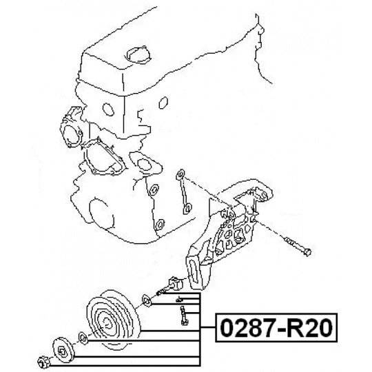 0287-R20 - Tensioner Pulley, v-ribbed belt 