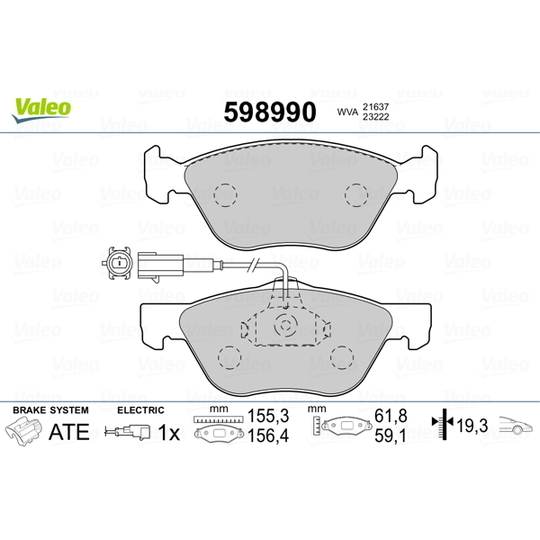 598990 - Brake Pad Set, disc brake 