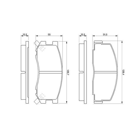 0 986 424 133 - Brake Pad Set, disc brake 