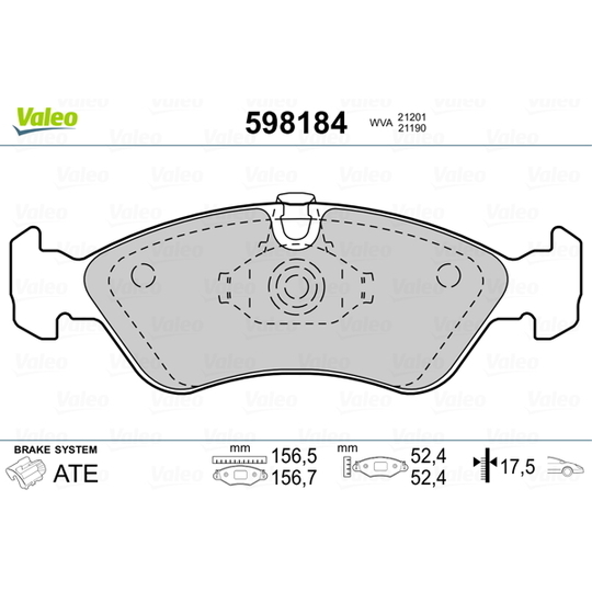 598184 - Brake Pad Set, disc brake 