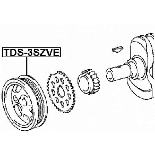 TDS-3SZVE - Remskiva, vevaxel 