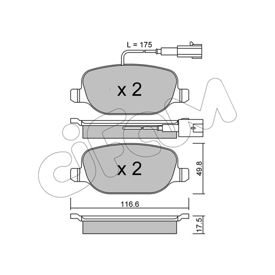 822-704-1 - Brake Pad Set, disc brake 
