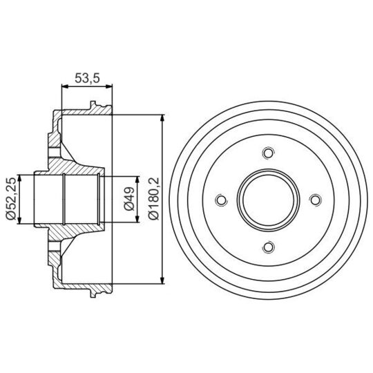 0 986 477 270 - Brake Drum 