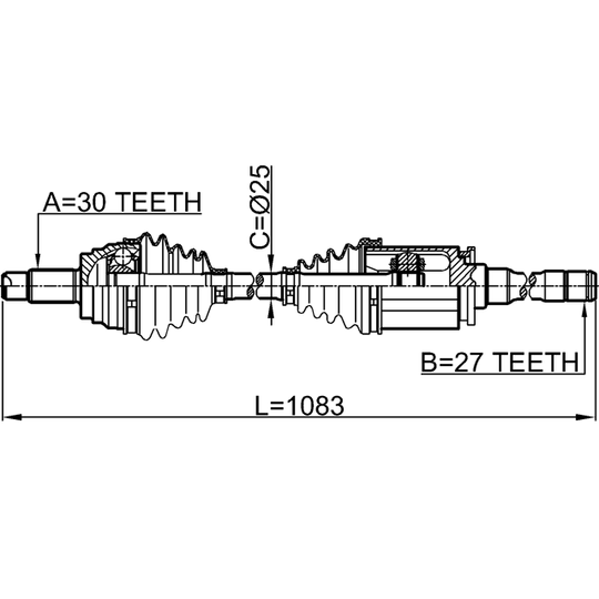 1914-E70RH - Drive Shaft 