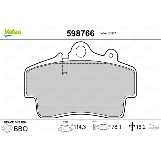 598766 - Brake Pad Set, disc brake 