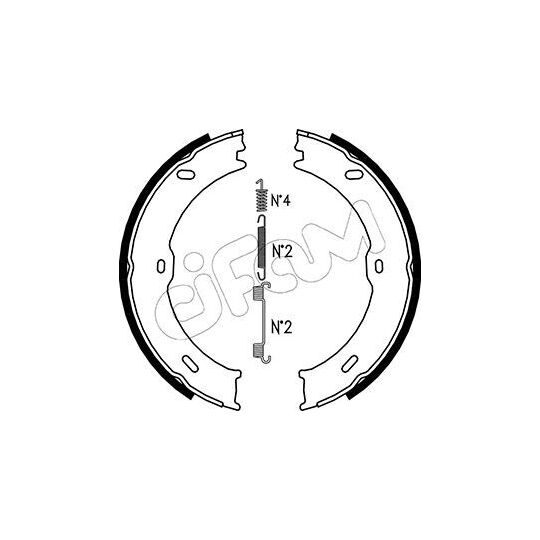 153-246K - Brake Shoe Set, parking brake 