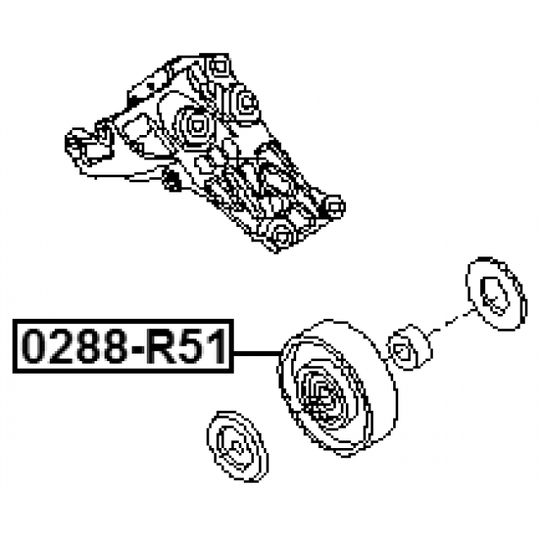 0288-R51 - Deflection/Guide Pulley, v-ribbed belt 