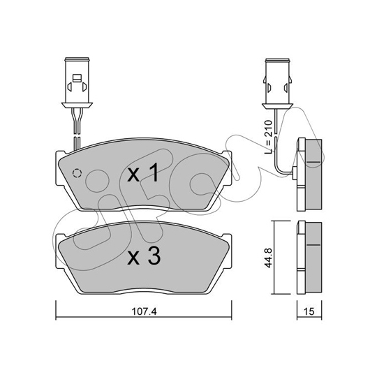 822-054-1 - Brake Pad Set, disc brake 