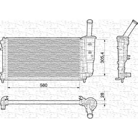 350213197000 - Radiaator, mootorijahutus 