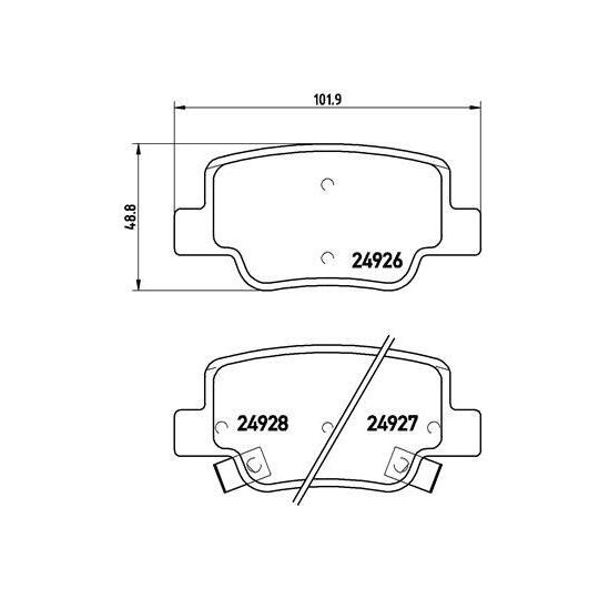 P 83 114 - Brake Pad Set, disc brake 