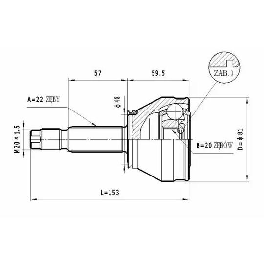 C.174 - Joint Kit, drive shaft 