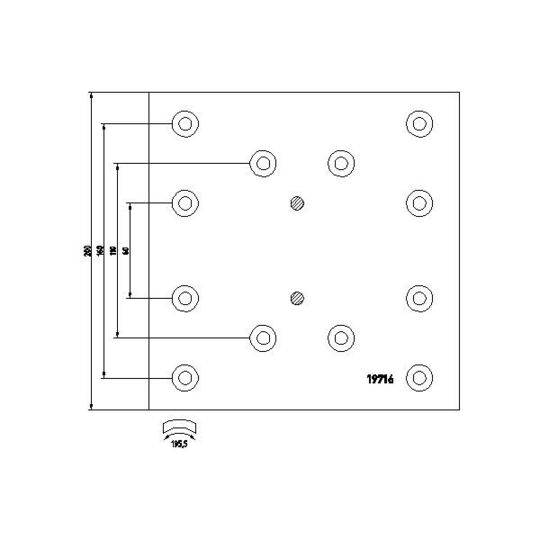 1971612 - Brake Lining Kit, drum brake 