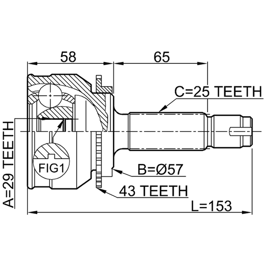 0410-038A43 - Joint, drive shaft 