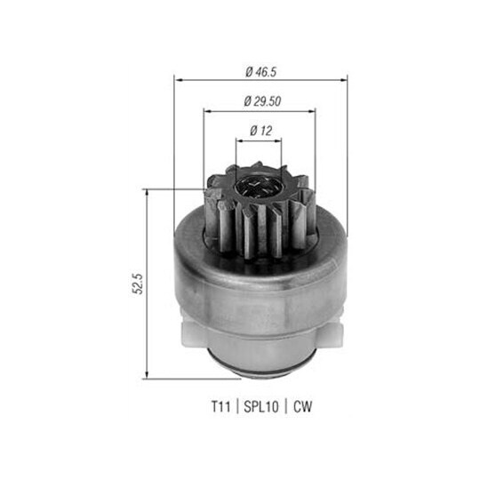 940113020283 - Starter pinion 