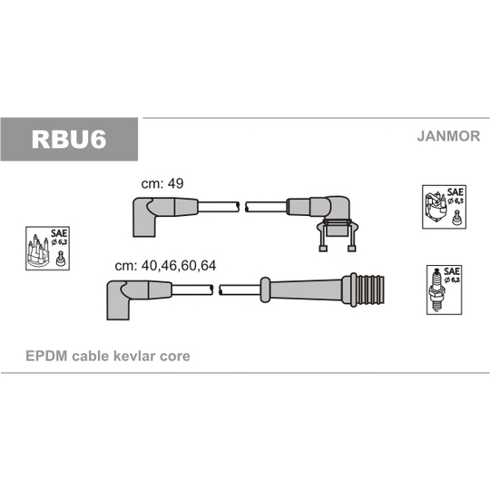 RBU6 - Ignition Cable Kit 