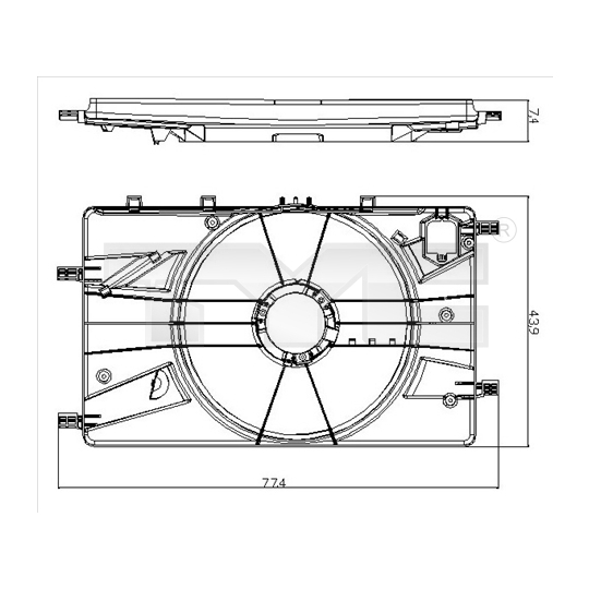 825-0017-1 - Support, cooling fan 