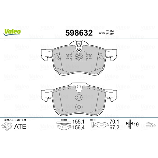 598632 - Brake Pad Set, disc brake 