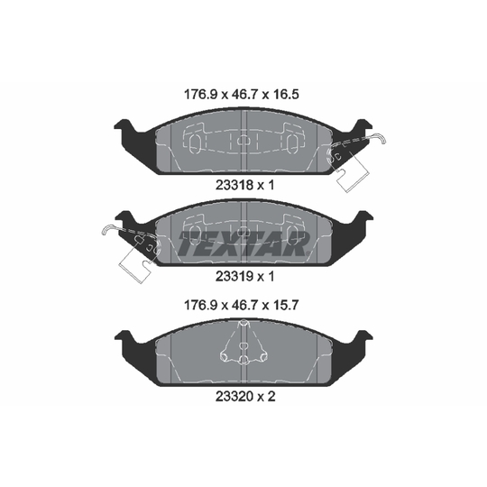 2331801 - Brake Pad Set, disc brake 
