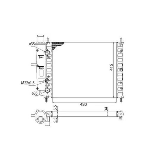 350213151003 - Radiaator, mootorijahutus 