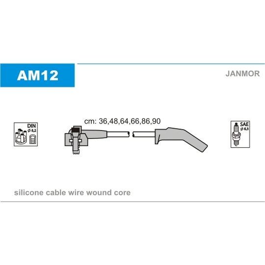 AM12 - Tändkabelsats 