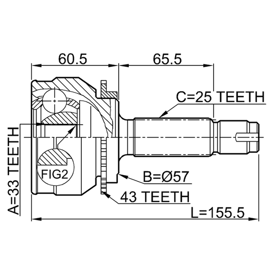 0410-044A43 - Joint, drive shaft 