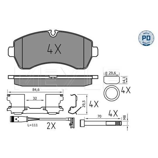 025 292 0020/PD - Brake Pad Set, disc brake 