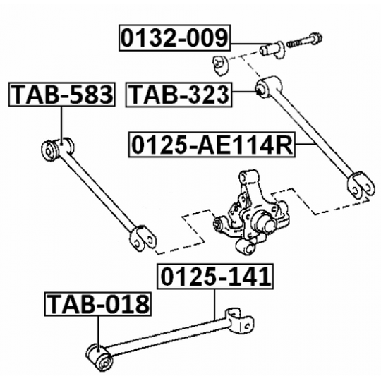 TAB-323 - Control Arm-/Trailing Arm Bush 