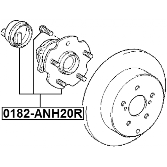 0182-ANH20R - Wheel hub 