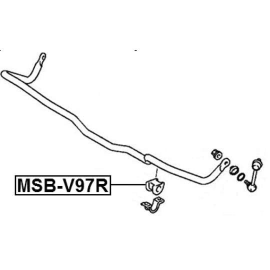 MSB-V97R - Bussning, krängningshämmare 
