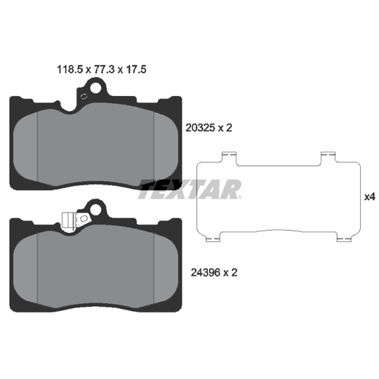 2032501 - Brake Pad Set, disc brake 