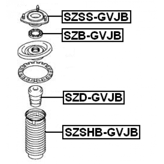 SZB-GVJB - Anti-Friction Bearing, suspension strut support mounting 