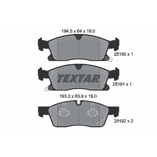 2519002 - Brake Pad Set, disc brake 