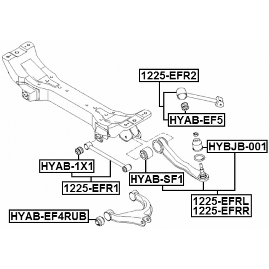 HYAB-EF4RUB - Control Arm-/Trailing Arm Bush 