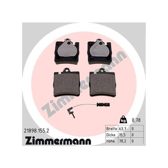 21898.155.2 - Brake Pad Set, disc brake 