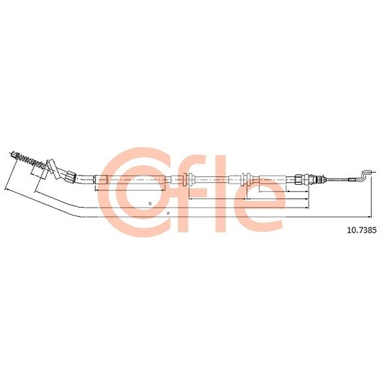 10.7385 - Cable, parking brake 
