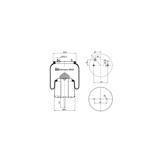 39022 - Boot, air suspension 