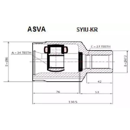 SYIU-KR - Joint Kit, drive shaft 