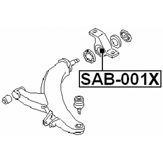 SAB-001X - Control Arm-/Trailing Arm Bush 